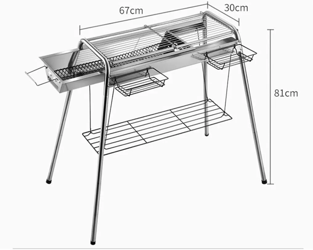 Outdoor Charcoal Outdoor Carbon Barbecue Stove Rack Outdoor Barbecue Stove Stainless Steel Barbecue Rack