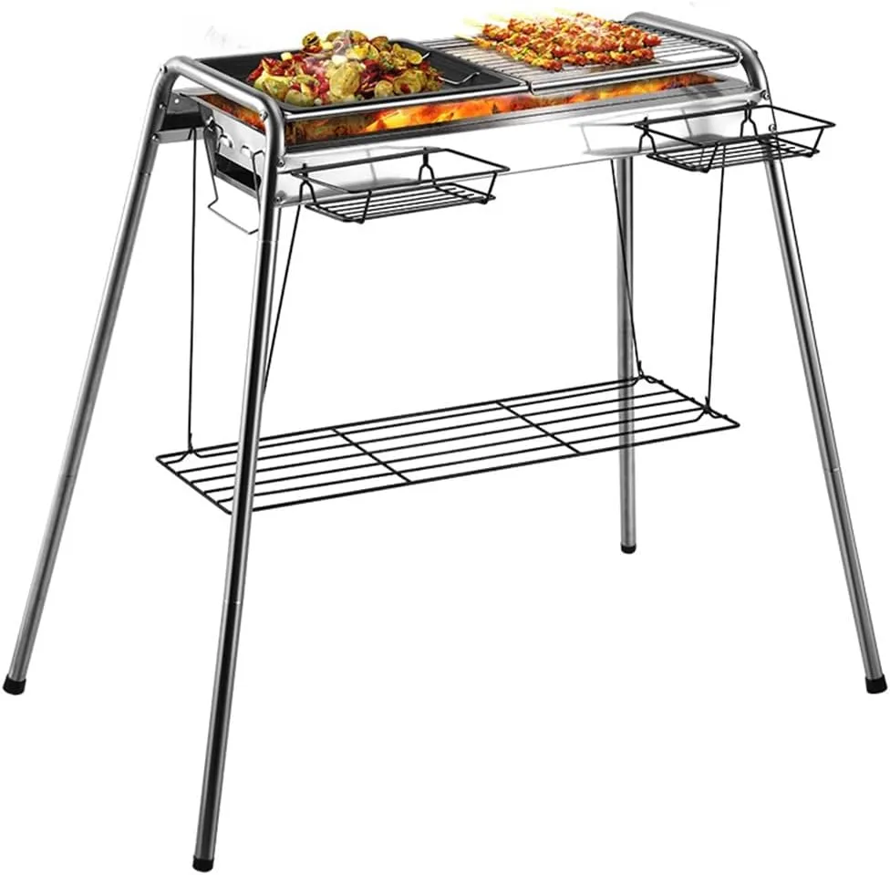 Outdoor Charcoal Outdoor Carbon Barbecue Stove Rack Outdoor Barbecue Stove Stainless Steel Barbecue Rack