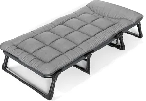Outdoor Folding Camping Bed for Adults, Portable Heavy Duty Sleeping Cots, Durable Heavy Duty Camp Bed