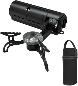 Outdoor furnace,YIWENG Camping Cassette Stove Portable Folding Camp Gases Butane Stove 2800W with Carrying Bag for Outdoors Cooking Camping Pincnic Backpacking Hiking, Black