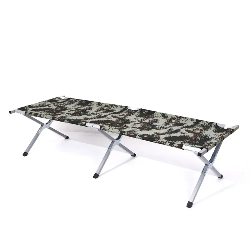 Outdoor Leisure Personal Sleeping Ultralight Aluminum Cot Camouflage Backpacking Portable  Folding Camping Bed