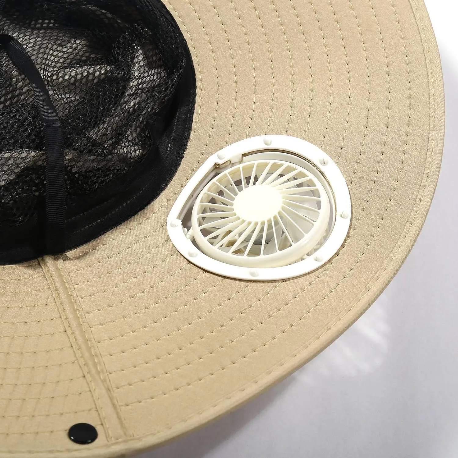 Outdoor Wide Brim Sun Hat for Men Women UPF 50  Buckets Hats with USB Charging Detachable Solar Fan Fishing Beach Hats