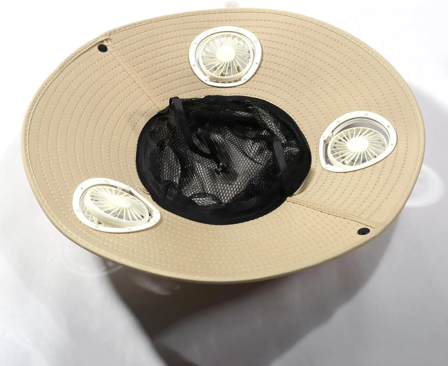 Outdoor Wide Brim Sun Hat with Solar Fan Sun Bucket Hat for Men Women UPF 50  Bucket Fishing, Beach Hat with Fan Built in