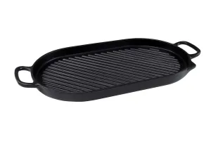 Oval Stove Top Grill 42 x 20cm Onyx
