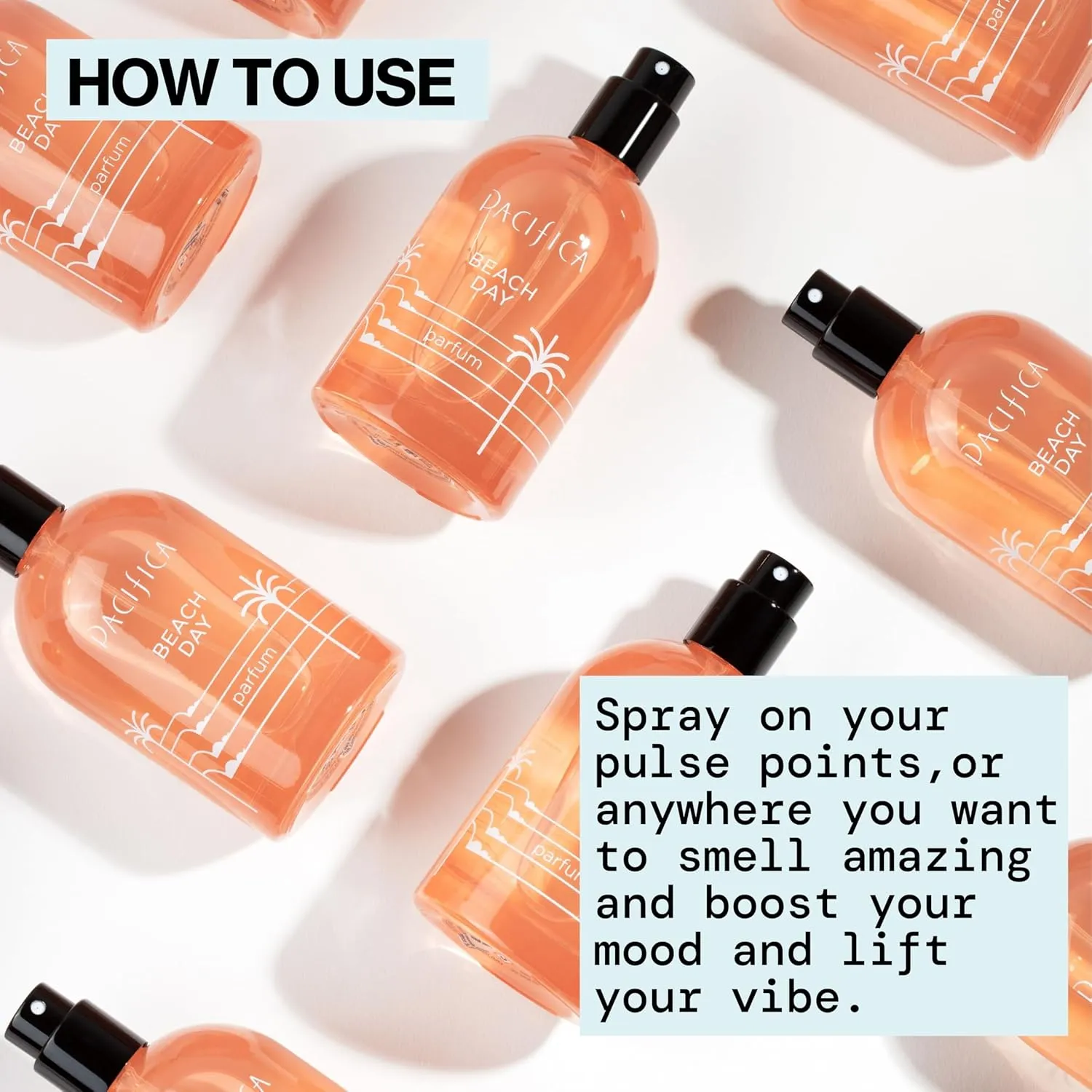 Pacifica Beach Day Spray Perfume, Fragrances, Bliss, Bergamont, Orange Flower, Sandalwood, Amber, Suede Leather, Clean Perfume, Parfum, Eau de Toilette Clean Vegan & Cruelty-Free