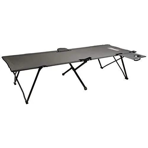 Pack-Away Camping Cot w/ Removable Side Table,Extra Wide Cot