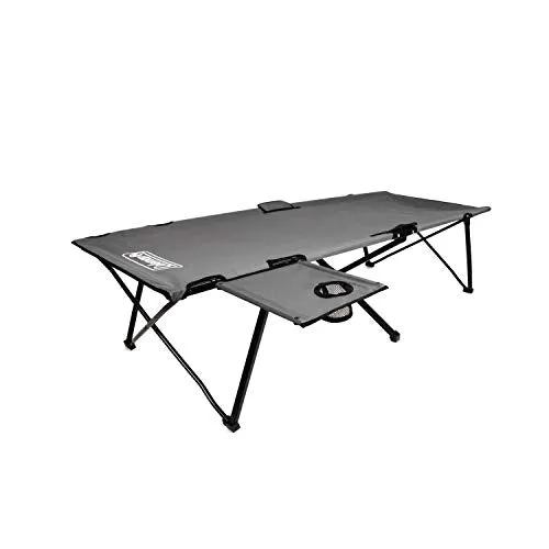 Pack-Away Camping Cot w/ Removable Side Table,Extra Wide Cot