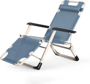Padded Chair,Adjustable Sleeping Cot Chair, Portable Folding Bed Cot Chaise Lounge Chairs for Outside Beach Lawn Camping Pool Sun Tanning