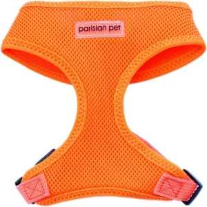 Parisian Pet Orange Dog Harness - Adjustable Dog Vest Harness - Soft Padded, No Pull Puppy Harness - Cooling Dog Harness for Large Dogs - Idle for Walking, Running, and Hiking - L