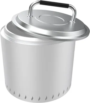 PARTAKER Stainless Steel Fire Pit Cover Lid for Solo Stove Bonfire, 19.5" Portable Fire Pit Cover with Heat-Resistant Handle, Outdoor Wood Burning and Low Smoke Camping Stove Accessory
