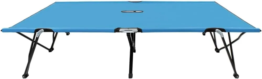 Patio Sun Loungers Two Person Folding Sun Lounger Blue Steel,For easy transport and storage, the cot folds compactly, making it your ideal camping partner. Whether you're exploring the wilderness or s