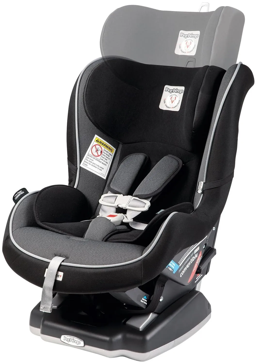 Peg Perego Primo Viaggio Convertible - Reversible Car Seat - Rear Facing for Children 5 to 45 lbs and Forward Facing for Children 22 to 65 lbs - Made in Italy - Atmosphere (Grey)