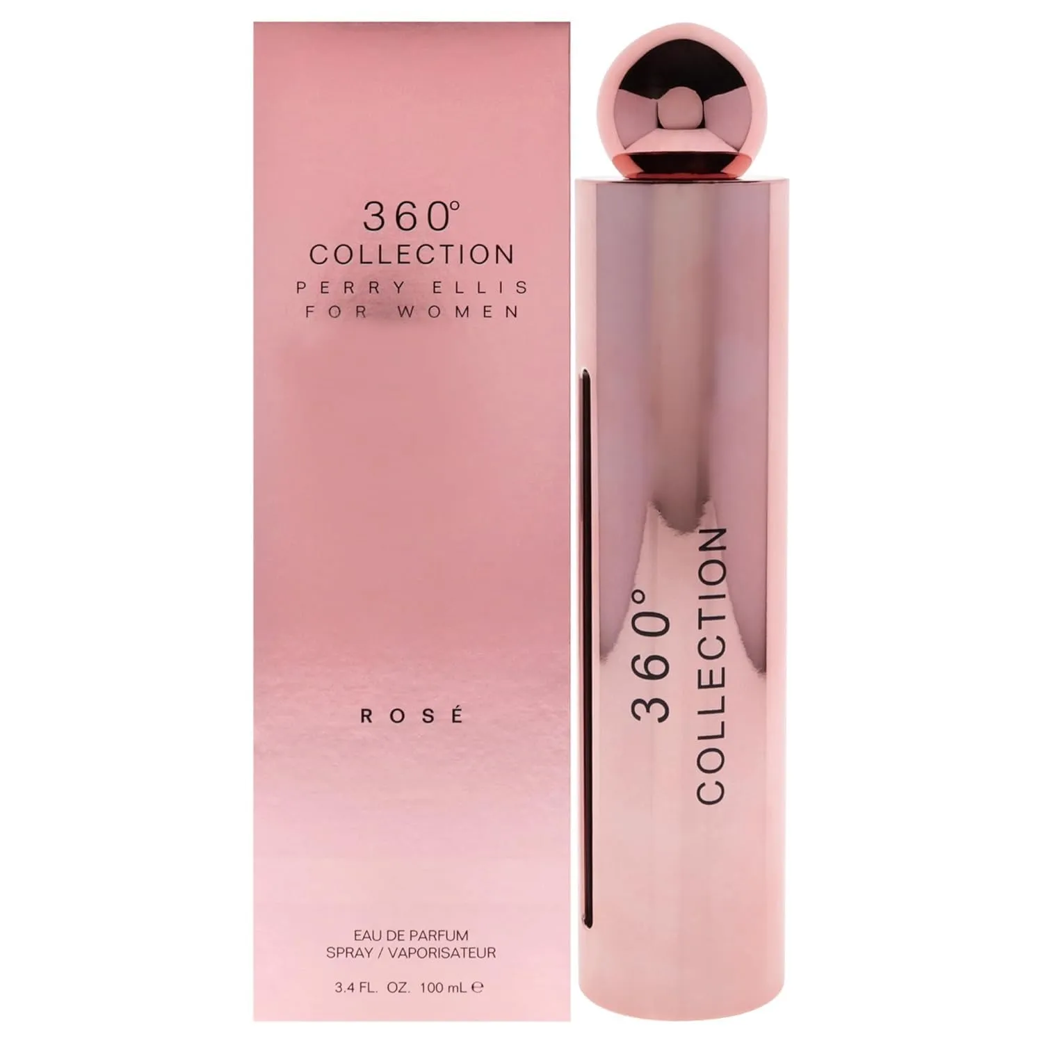 Perry Ellis 360 Collection Rose for Women Eau de Parfum Spray, 3.4 Ounce