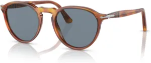 Persol PO3286S Round Sunglasses for Men for Women   BUNDLE With Designer iWear Complimentary Eyewear Kit