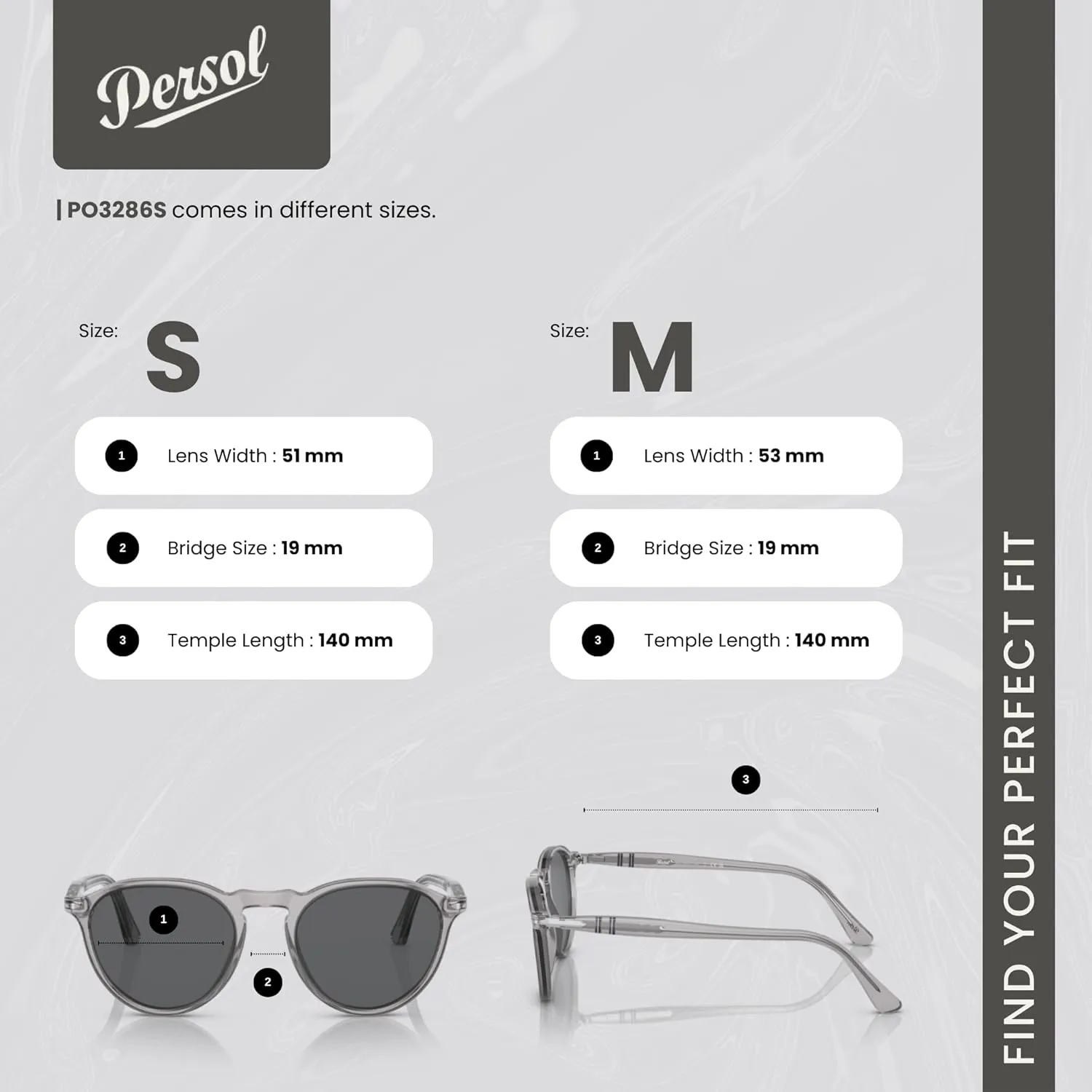 Persol PO3286S Round Sunglasses for Men for Women   BUNDLE With Designer iWear Complimentary Eyewear Kit