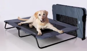Pet Gear Lifestyle Pet Cot Elevated Bed, No Assembly Required, Premium Tear Resistant Cooling Mesh, Indoor & Outdoor, Lightweight & Portable, Indigo