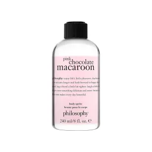 philosophy pink chocolate macroon body spray - sweet scent - luxury body spritz for women - long lasting fragrance - 8 fl oz