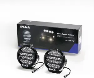 PIAA DKX595E Auxiliary Lamps, LPX Series Auxiliary Light 9 inch, White, Pack of 2 Kit