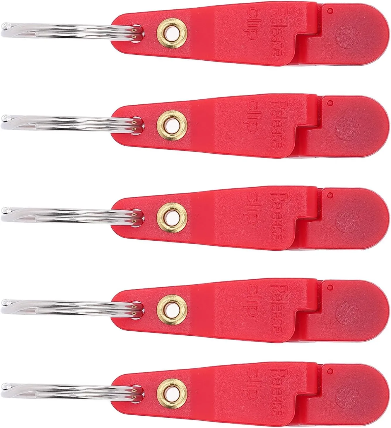 Pilipane Heavy Tension Snap Release Clip 10Pcs Set Fishing Trolling Padded Release Clips with Key Ring for Planer Board Kite Saltwater Freshwater Anglers ABS Plastic