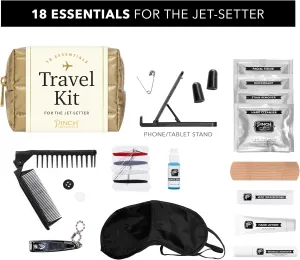 Pinch Provisions Puffer Travel Kit, Includes 18 Must-Have Travel Essentials, Ideal Road Trip or Airport Gift for Friends, Family & Peers, Portable Compact Zipper Pouch