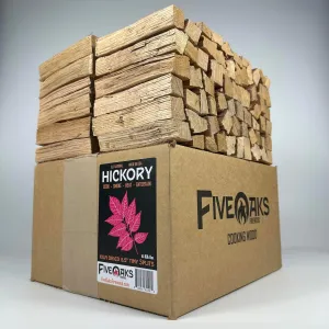 Pizza Oven Wood for Wood Fire Pizza Oven, Mini Hickory Firewood. 5 Inch Hickory Wood (1,000 Cubic Inches) ~5" Kiln Dried Firewood for Ooni Pizza Ovens, Gozney, Bertello Pizza Oven