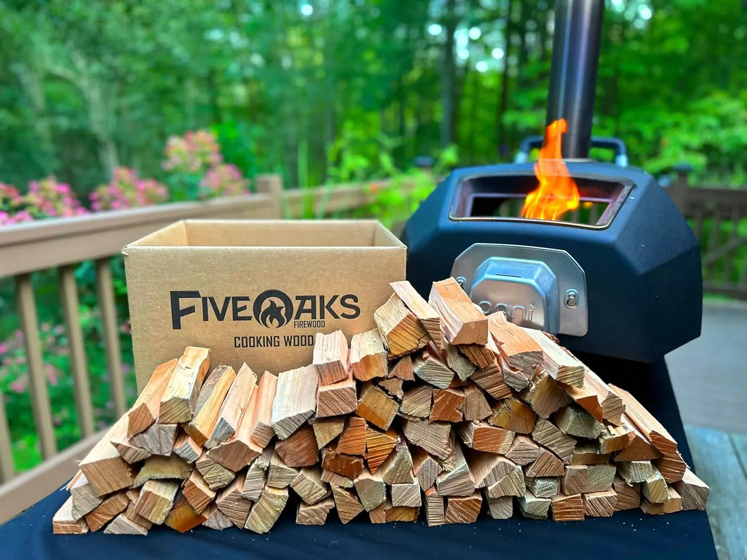 Pizza Oven Wood for Wood Fire Pizza Oven, Mini Hickory Firewood. 5 Inch Hickory Wood (1,000 Cubic Inches) ~5" Kiln Dried Firewood for Ooni Pizza Ovens, Gozney, Bertello Pizza Oven