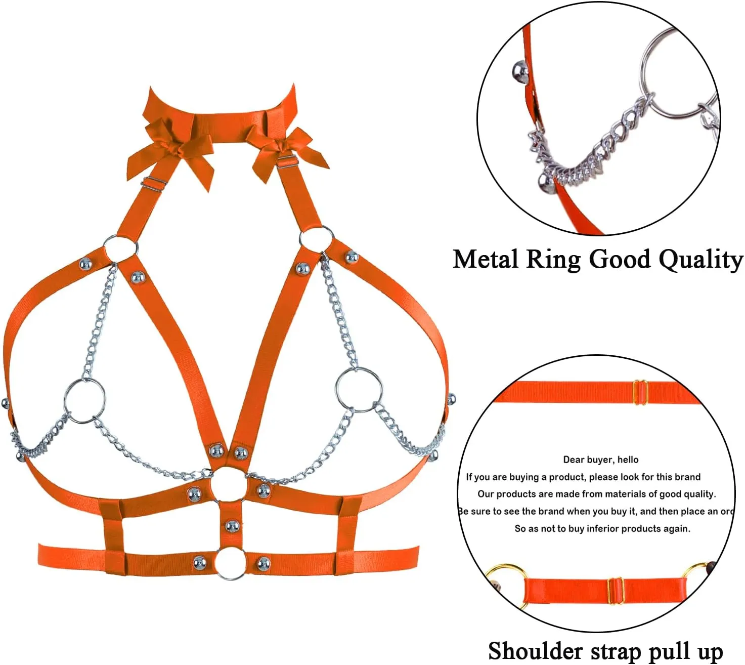 Plus Size Harness Bra Women Body Chain Gothic Butterfly Lingerie Punk Cage Hollow Out Gothic Halloween Rave Clothing