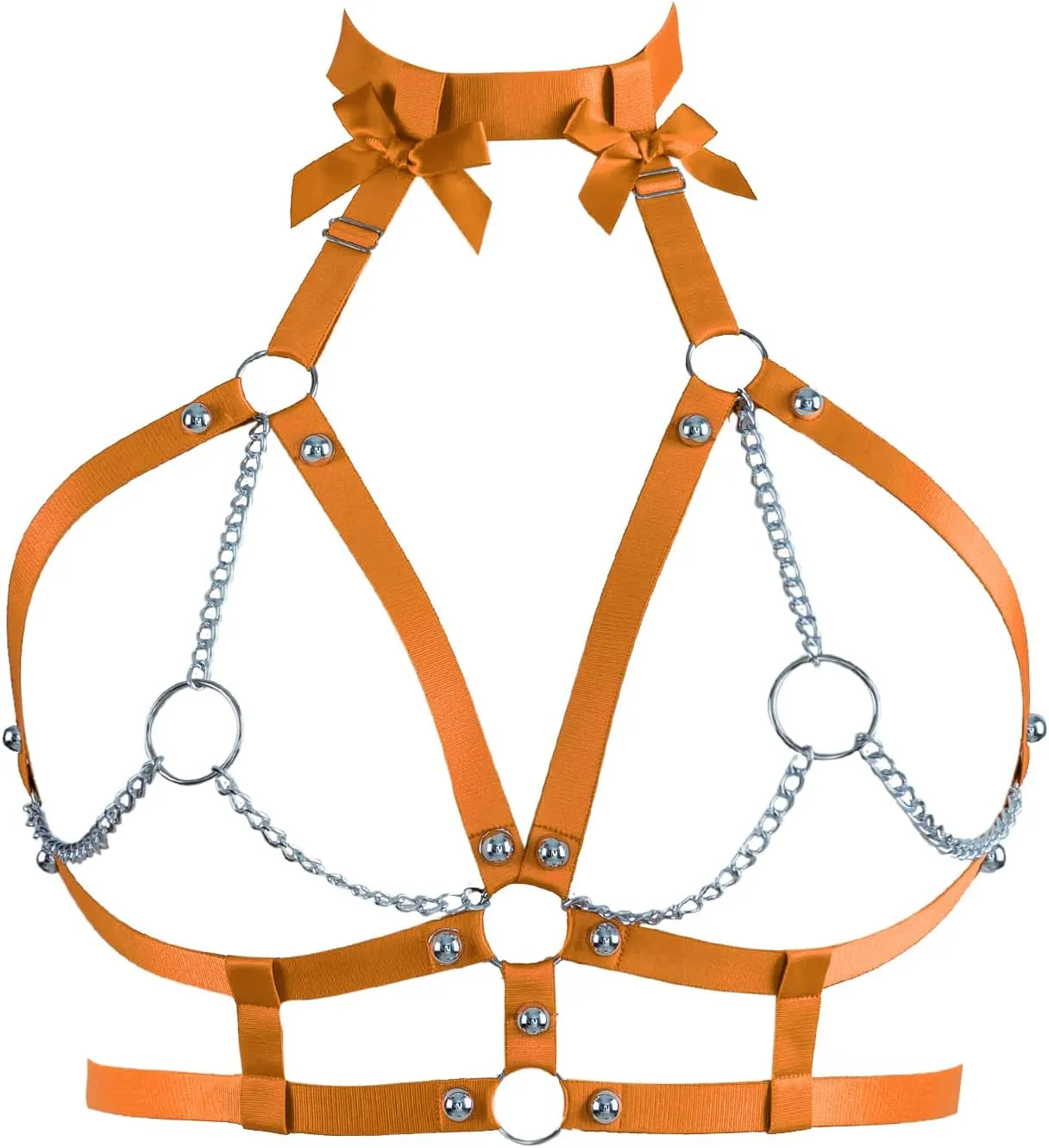 Plus Size Harness Bra Women Body Chain Gothic Butterfly Lingerie Punk Cage Hollow Out Gothic Halloween Rave Clothing