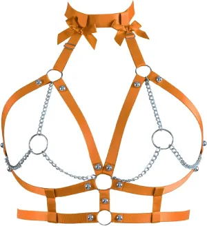 Plus Size Harness Bra Women Body Chain Gothic Butterfly Lingerie Punk Cage Hollow Out Gothic Halloween Rave Clothing