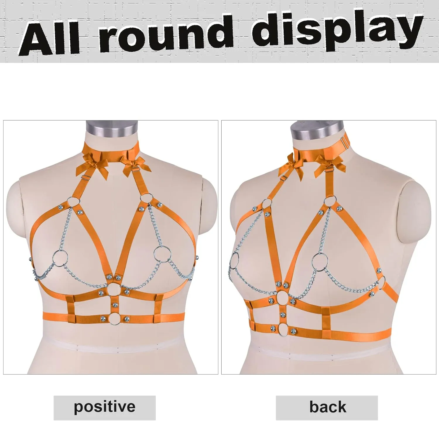 Plus Size Harness Bra Women Body Chain Gothic Butterfly Lingerie Punk Cage Hollow Out Gothic Halloween Rave Clothing