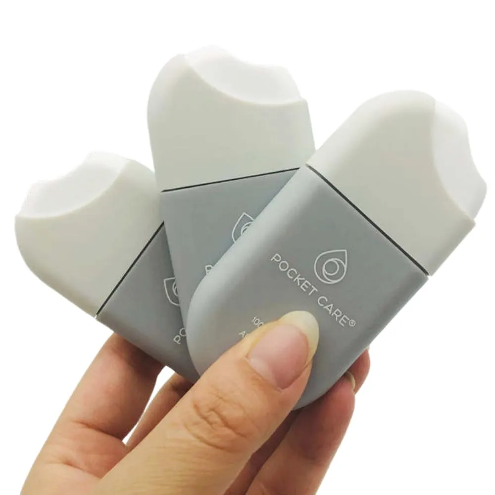 POCKET CARE | 3 Pack Peppermint Hand Cleanser Moisturizing Spray 1.5 Fl OZ- for Hands | Organic | Travel Size - Travel Accessories | 100% natural