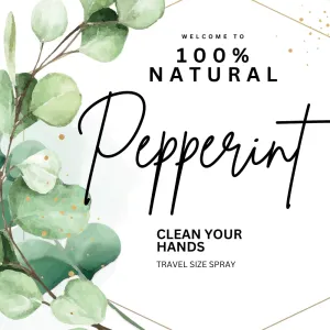 POCKET CARE | 3 Pack Peppermint Hand Cleanser Moisturizing Spray 1.5 Fl OZ- for Hands | Organic | Travel Size - Travel Accessories | 100% natural