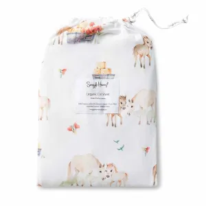 Pony Pals Organic Fitted Cot Sheet