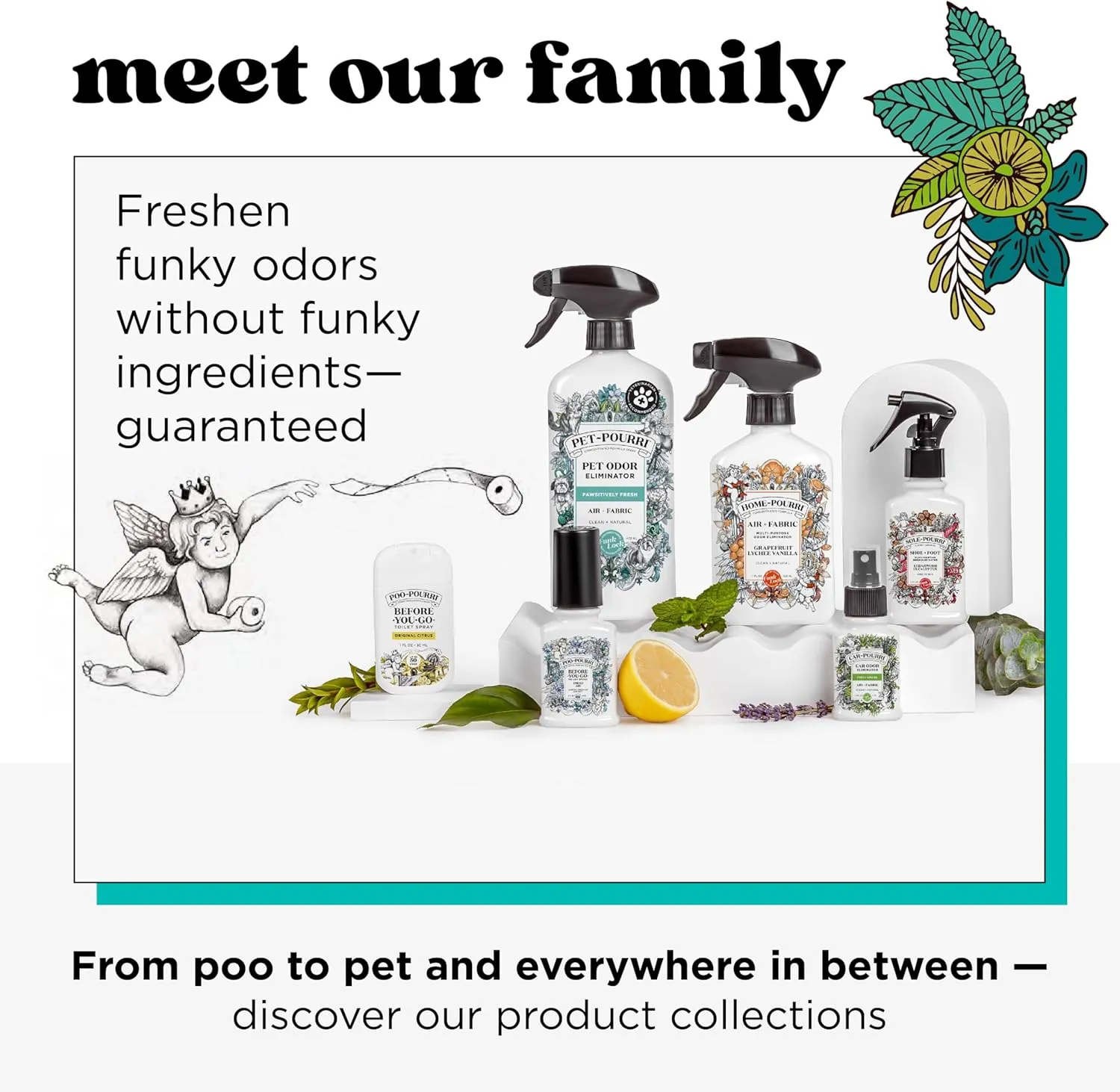 Poo-Pourri Before-You-Go Toilet Spray, Tropical Hibiscus, Refill Bottle 16 Fl Oz - Hibiscus, Apricot and Citrus