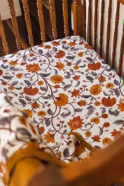 Pop Ya Tot - Cotton Muslin Cot Sheet - Buti Block