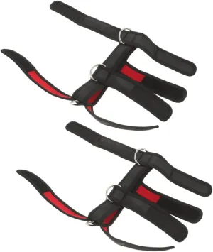 POPETPOP 2pcs Adjustable Neck and Head Training Harness Padded Strength Trainer for Neck Workouts Portable Design for Muscle Strengthening and Stability in Any Setting
