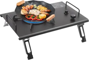 Portable Camp Stove Folding Single-Burner Gas Stove with Carrying Handle Electronic Ignition, Perfect for Camping, Hiking, Tailgating, and Emergency Preparedness