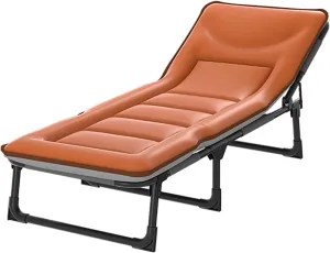 Portable Camping Cot 5-Position Adjustable Backrest Cots for Camping Load 440lb Camping Cots for Adults Portable Folding Bed