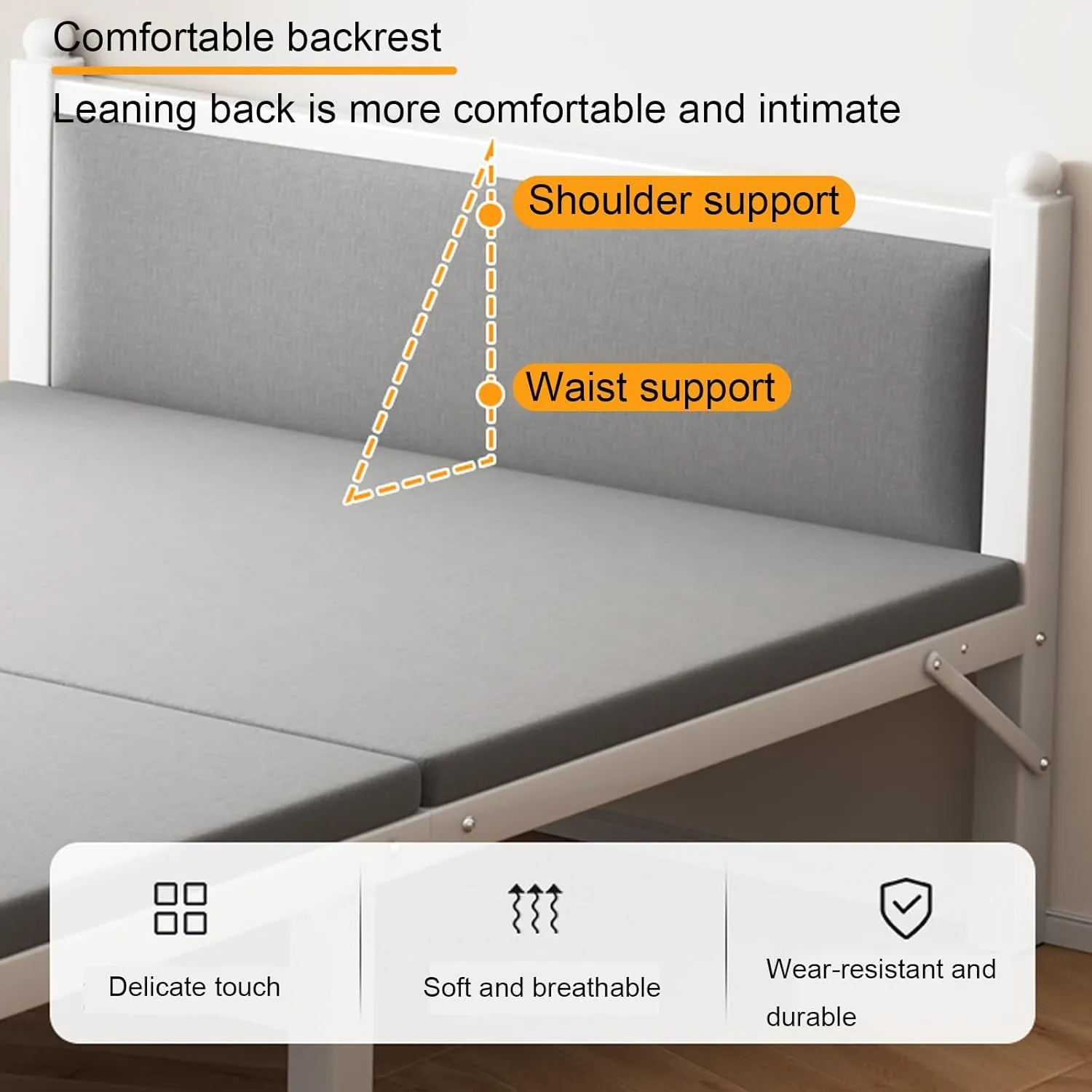 Portable Camping Cot, 600Ib max Load, Folding Cot for Outdoor Camping Office, Home nap, Sleeping Cot Thick Cotton pad(Black,190x77x100cm/75x30x39in)