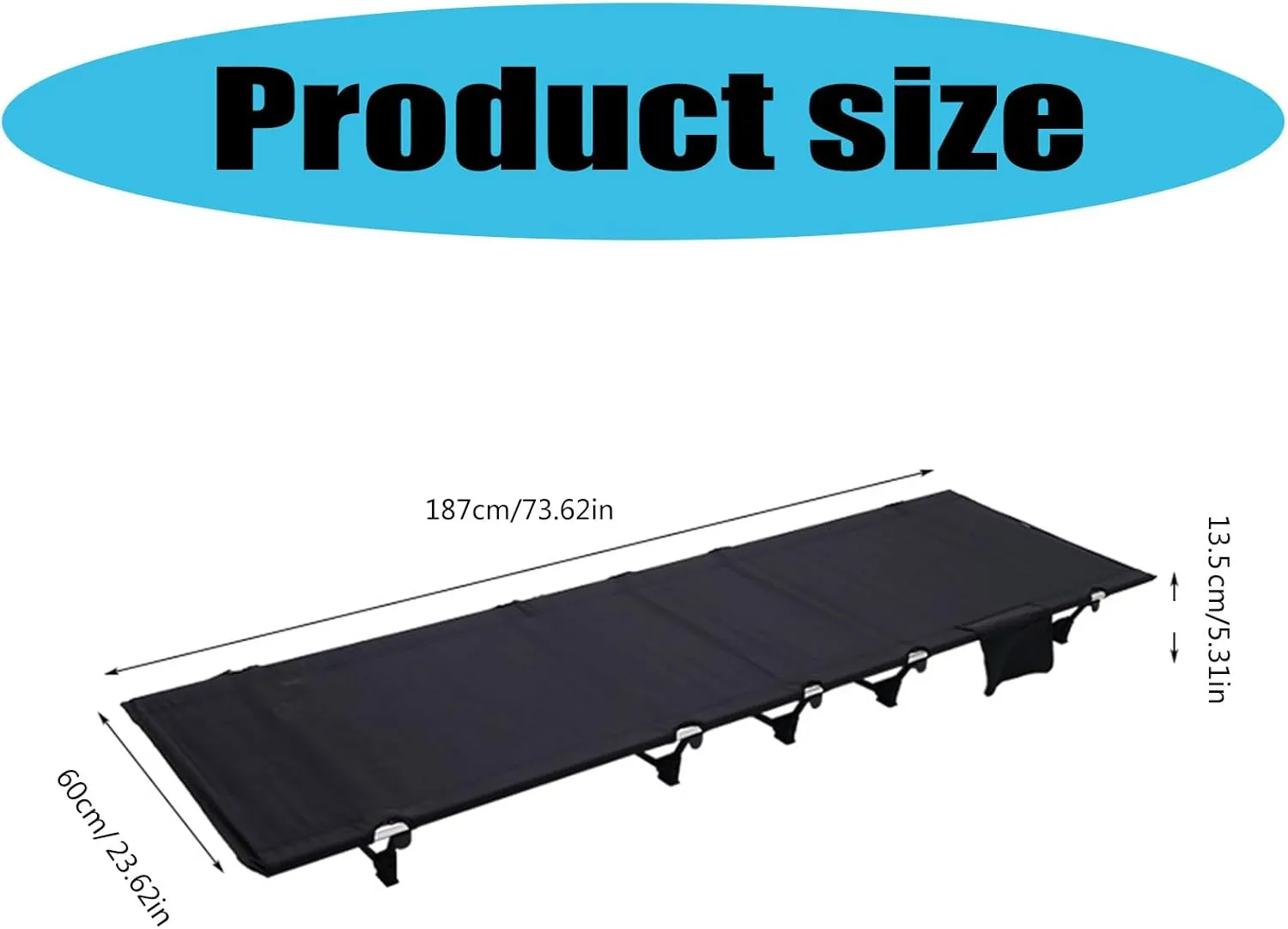 Portable Camping Fishing Hiking Bed Outdoor Beach Travel Sleep Fishing Cot Folding Bed for Outdoor Travel Backpacking