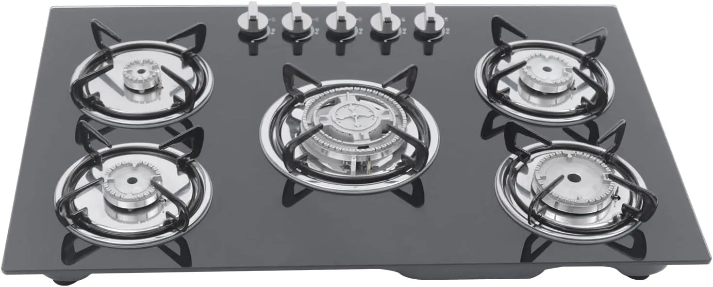 Portable Camping Stove Table Folding Stove with Electronic Ignition Single-Burner Butane&propane Camp Stove with Carry Bag for Outdoor Cooking, Hiking, Camping (5-burner)