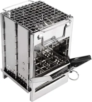 Portable Card Stove Outdoor Folding Barbecue Grill Camping BBQ Supplies Multifunctional Tourist Kitchen Utensils