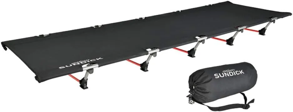 Portable Foldable Camping Cot Single Person Outdoor Folding Bed 330LB Bearing Weight Compact for Outdoor Hiking Backpacking Picnic Camping