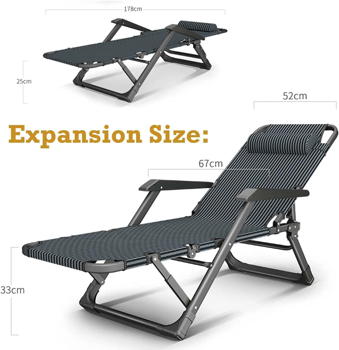 Portable Folding Adult Bed,Camping Cot Folding Camping Cot for Adult, Adjustable Folding Reclining Lounger Beach Bed Cots, Portable Lightweight Outdoor Sleeping Bed, Heavy Duty Sleeping C