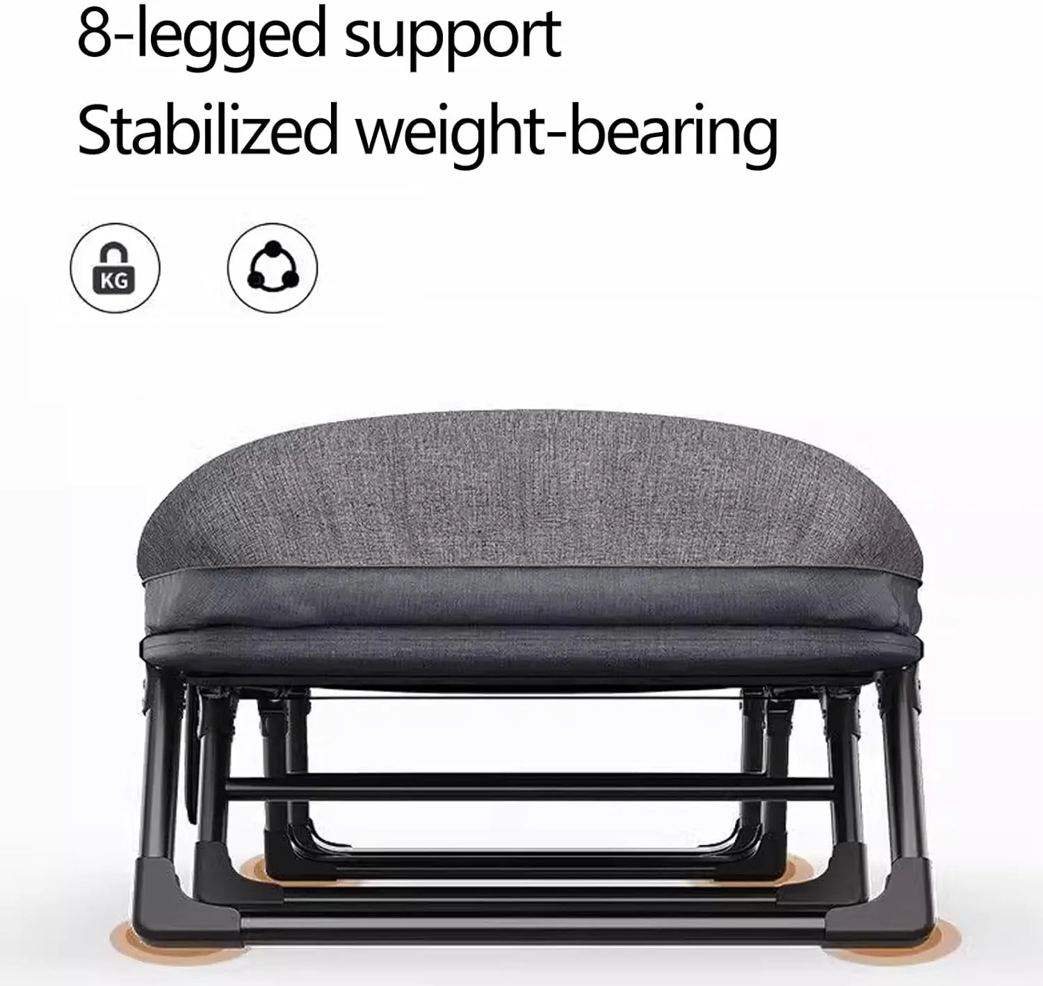 Portable Folding Bed with Mattress Six Adjustable Backrests Folding Camping Cot for Adults with 8 Legs and High Rebound Cotton Filling Perfect for Camping(Gray B,180 * 62 * 35c