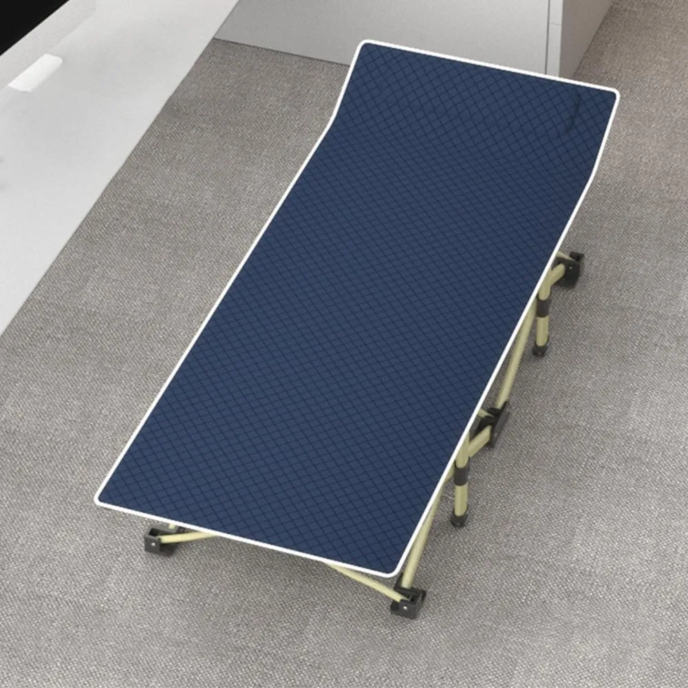 Portable Folding Camping Cot, Easy Setup with 10 Feet for Stability, Oxford Cloth Steel Bed for Outdoor and Indoor, 74.Navy Blue (Navy blue)
