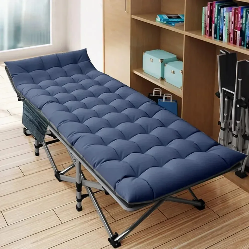 Portable Folding Camping Cot for Adults with Carry Bag - Durable Alloy Steel Frame for Outdoor Travel and Camping