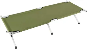 Portable Folding Camping Cot with Carrying Bag Army Green, Aluminum Sleeping Bed Portable for Adult, Patio, Beach, Hiking, Camping, Travel, Office Nap, Outdoor, Indoor