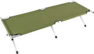 Portable Folding Camping Cot with Carrying Bag Army Green for Adults for Outdoor Travel, Hiking, Home