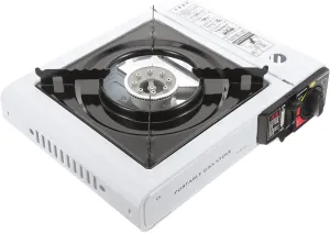 Portable Gas Stove Multi-Function Outdoor Barbecue Burner Windshield Compact Design for Camping Tailgating and Picnics Box Packaging